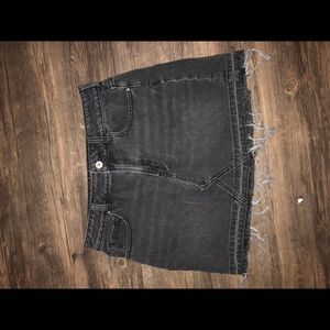 PacSun black denim skirt